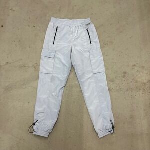 Calvin Klein Performance Womens Light Blue Cargo Jogger Pants Bungee Hem Size XS
